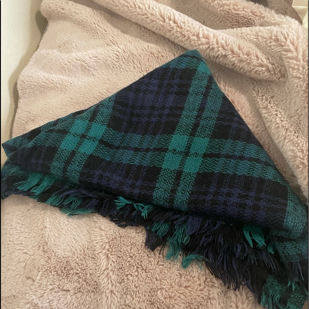 Blue and Green Blanket Scarf/Wrap 54”x54”